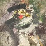 Aventurier by Orlando Pelayo, oil on canvas, sold Dec 2021