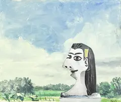 Picasso in Manker No. 1 by Anton Henning, 2009, oil on canvas, sold Dec 2021