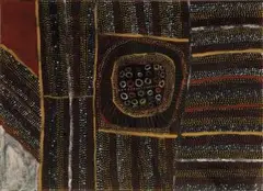 Untitled by Kutuwulumi Purawarrumpatu, 1998, natural earth pigments and synthetic binder on paper, sold Mar 2010