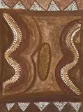 Untitled by Mick Jawalji Jangala, 2005, natural earth pigments on board, sold Mar 2010