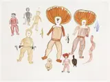 Untitled by Wattie Karrawara, c.1965, watercolour and gouache on paper, sold Mar 2010