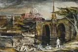 The Yarra Banks by Donald Friend, 1946, watercolour, ink and gouache on paper on composition board, sold Sep 2010