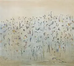 Hillside At Lysterfield Ii by Fred Williams, 1967, oil on canvas, sold Sep 2010