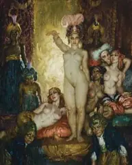 Incantation by Norman Lindsay, 1940, oil on canvas, sold Sep 2010