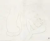 Study For ‘Bondi Beach’ by Brett Whiteley, 1983-85, ink and pencil on paper, offered Sep 2010