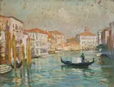 Venice by E. Phillips Fox, 1907, oil on wood panel, sold Sep 2010