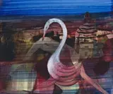 Convict, Mrs Fraser And Bird by Sidney Nolan, 1958, fabric dye on paper, sold Sep 2010