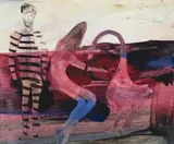 Convict, Mrs Fraser And Bird, by Sidney Nolan, 1958, fabric dye on paper, offered Sep 2010
