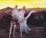 Convict, Mrs Fraser And Bird by Sidney Nolan, 1959, fabric dye on paper, offered Sep 2010