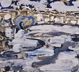 River At Hangchow by Ian Fairweather, 1945-47, gouache on paper on cardboard, sold Nov 2010