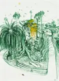 The Split Second Summer Began by Brett Whiteley, 1979, gouache and collage on paper on composition board, sold Nov 2010