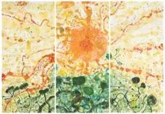The Big Sun And Lily Pond by John Olsen, 1986, watercolour and pastel on paper, sold Nov 2010