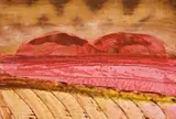 Desert Landscape by Sidney Nolan, ripolin on paper, sold Nov 2010