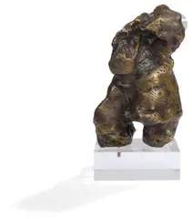 Nu by Henri-Paul Derycke, Épreuve en bronze à patine dorée, sold Oct 2023