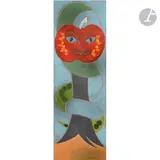 LES ARCHANGES Pomme et serpent by Gilbert Valentin, Panneau décoratif au thème titre, sold Oct 2023