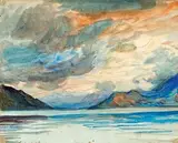 Fin d'orage à Talloires by André-Charles Coppier, Aquarelle, sold Jun 2015