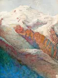 Le Dôme du Goûter, le matin by André-Charles Coppier, Aquarelle, sold Jun 2015
