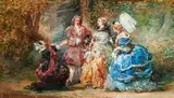 La supplique by Eugène Lamy, 1865, Gouache, sold Jun 2015
