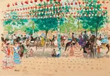 La feria à Séville by Albert Brenet, Gouache, sold Jun 2015