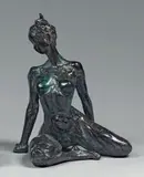 Modèle nu assis by Yvonne Clergerie, Épreuve en bronze patiné, sold Jun 2015