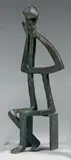 Le penseur by Axelle Epars, Épreuve en bronze patiné, sold Jun 2015
