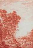 Paysage by Jean-Jacques de Boissieu, 1776, Lavis rouge et rehauts de gouache, sold Apr 2015