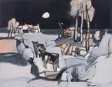 Paysage de campagne by Jean-Claude Dragomir, Gouache, sold Jun 2014