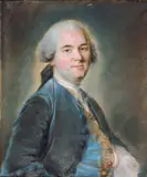 Portrait présumé du marquis de Ménars, en gilet bleu brodé d'or (Abel François Poisson, Marquis de Marigny et de Ménars?) by Louis Vigée, Pastel, sold May 2014