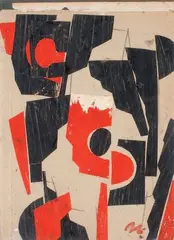 Composition by Boris Lacroix, 1932, Collage, sold May 2014