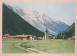 Argentière et la chaine du Mont Blanc by Charles Henry Contencin, Aquatinte en couleur signée et numérotée, sold Apr 2014