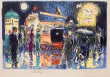 Place Pigalle la nuit, circa 1950 by Kees van Dongen, Lithographie en couleur, sold Feb 2014