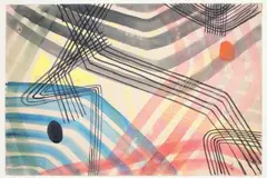 Composition by John Ferren, Aquarelle, sold Feb 2014