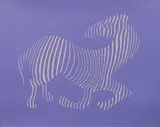 Le zèbre by Victor Vasarely, Sérigraphie et collage, sold Feb 2014