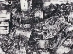 Composition by Jerzy Kujawski, 1960, Gouache, sold Feb 2014