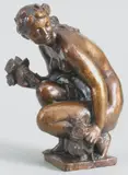 Jeune femme cueillant des roses by Richard Guino, Bronze à patine brun clair, sold Dec 2013