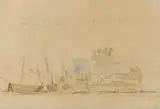 Lormont, près de Bordeaux by Auguste Raffet, Aquarelle et mine de plomb, sold Jun 2021