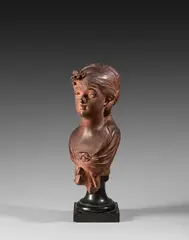 Portrait de Madame Cruchet by Auguste Rodin, 1860, Terre cuite, sold Jun 2021