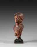 Portrait de Madame Cruchet by Auguste Rodin, 1860, Terre cuite, sold Jun 2021