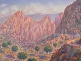 Les calanques de Piana by Mathieu Corizzi, Aquarelle sur papier signée en bas à gauche , légendée au dos au crayon : Étude pour un ta, sold Jun 2023