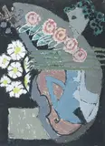 Le violoncelliste by Jacques Chapiro, Gouache sur papier, sold Jun 2023