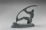 Archer tendant son arc by Fortunato Gori, Epreuve en bronze à patine verte, sold Jun 2023