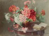 Nature morte aux fleurs by Eugénie Faux-Froidure, Aquarelle signée en bas à droite, sold Apr 2018