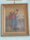 Deux soldats faisant leurs adieux by Auguste Bachelin, Toile, sold Sep 2021