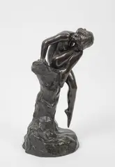Femme nue sur un rocher by Anna Bass, Epreuve en bronze à patine brune, sold Jun 2021
