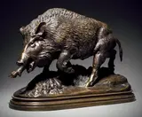 Sanglier by Isidor Jules Bonheur, Bronze à patine sombre, sold Nov 2014