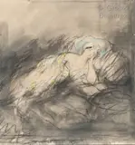 Elégante étendue by Pierre Laprade, Crayon, encre et aquarelle sur papier, sold Oct 2021