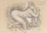 Baigneuse cambrée by Aristide Maillol, Fusain, crayon et craie sur papier gris, sold Oct 2021