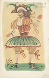 Personnage en costume de fantaisie, circa 1948 by André Derain, Aquarelle sur papier, sold Oct 2021