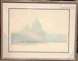 Vue de Venise by Pierre Doutreleau, Lithographie en couleur EA et signée en bas à droite, sold Oct 2021