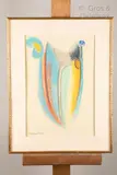 Sans titre by Roger Lacourière, 1961, Pastel et gouache sur papier, sold Jul 2021